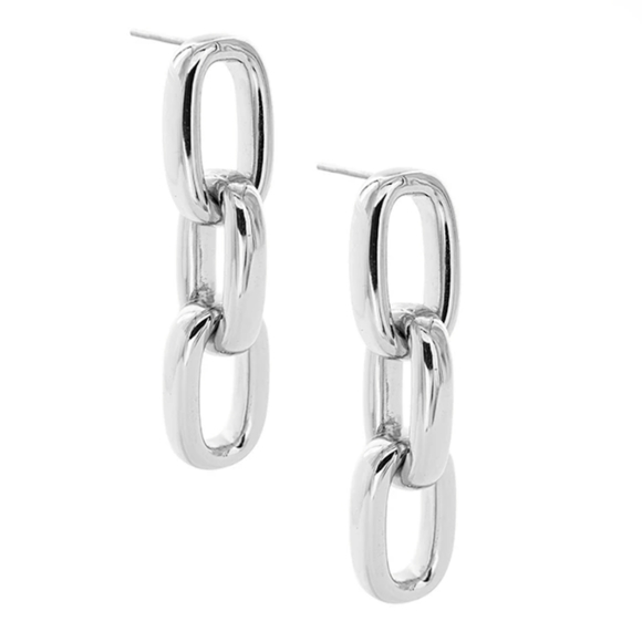 Uncommon James Jewelry - Uncommon James Silver Chain Earrings - Silver